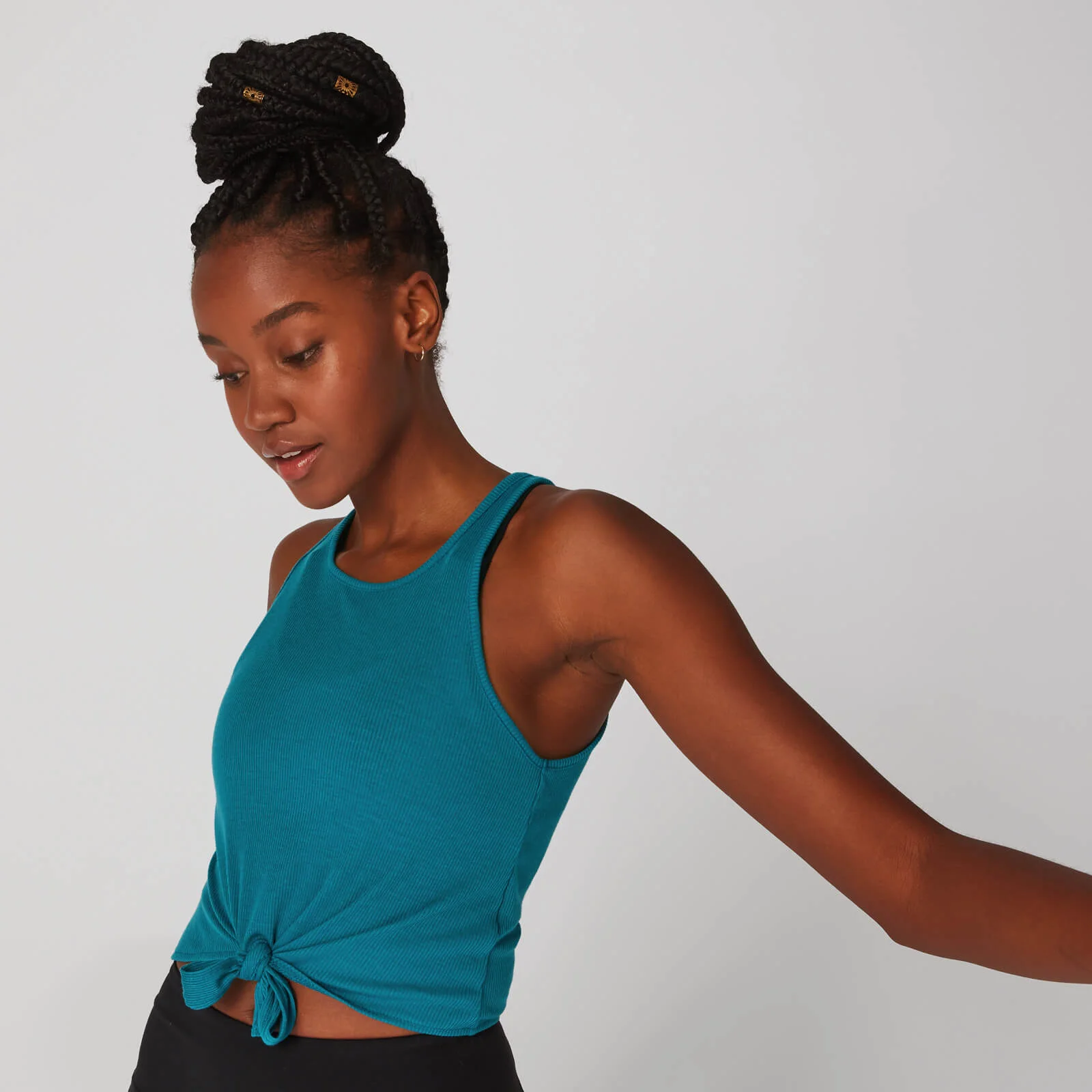 Φανέλα Rib Tie Front Vest - Μπλε - XS Εικόνα 1