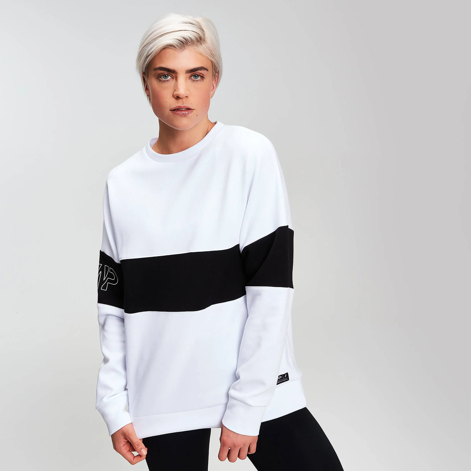 Γυναικεία Αθλητική Μπλούζα MP Power Colour Block - Λευκή - XS Εικόνα 1