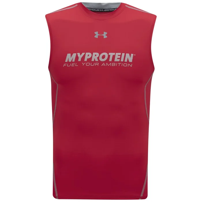 Ανδρική Αμάνικη Μπλούζα Συμπίεσης HeatGear Under Armour – Κόκκινη