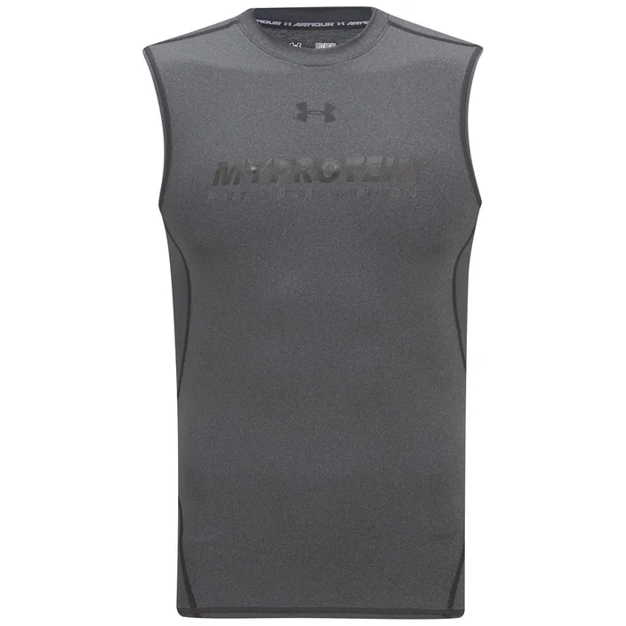 Ανδρική Αμάνικη Μπλούζα Συμπίεσης HeatGear Under Armour – Ανθρακί