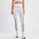 Γυναικείο Κολάν MP Contrast Rib Seamless - Λευκό/Μαύρο