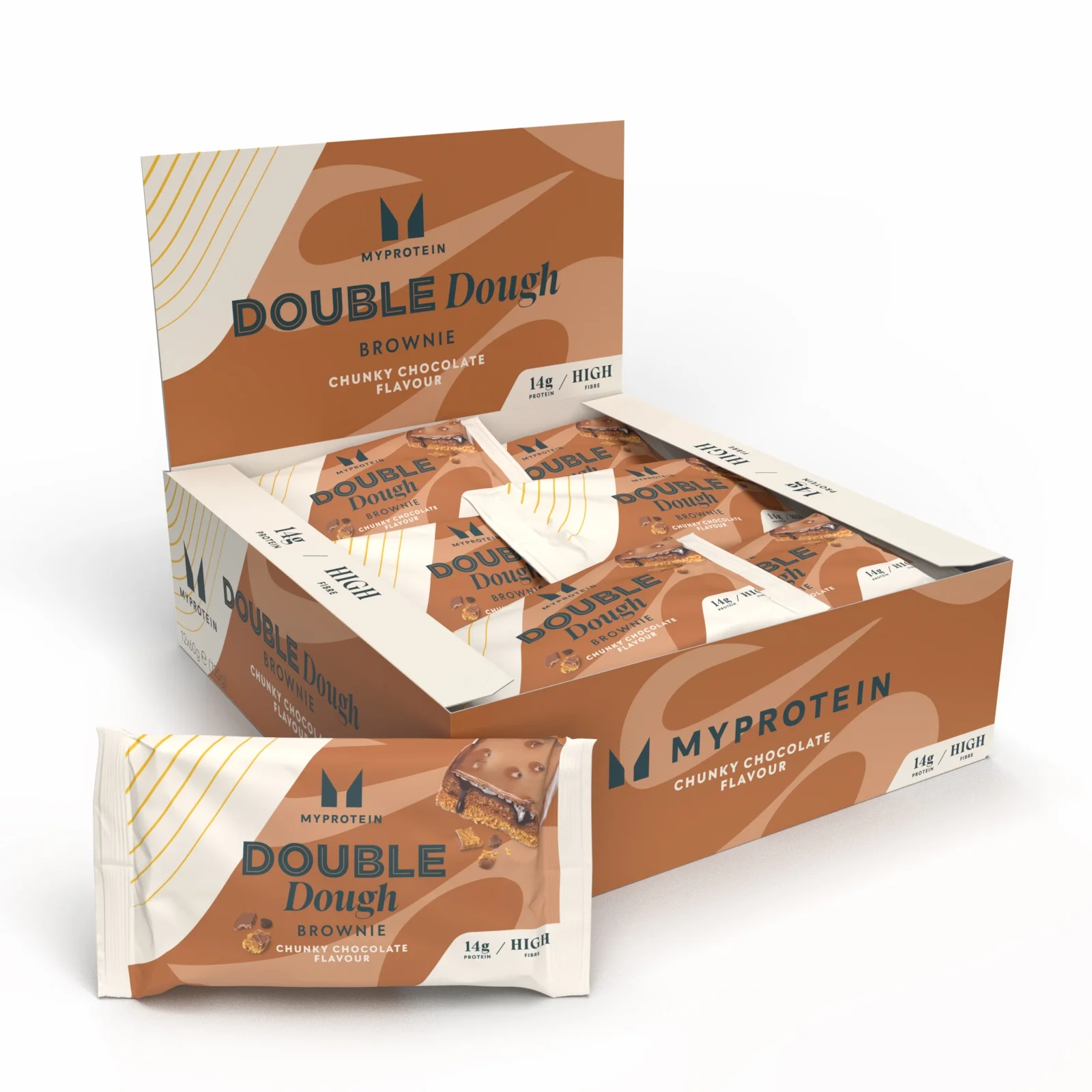 Double Dough Brownie (Brownie Διπλής Ζύμης) - 12 x 60g - Chunky Chocolate Εικόνα 1