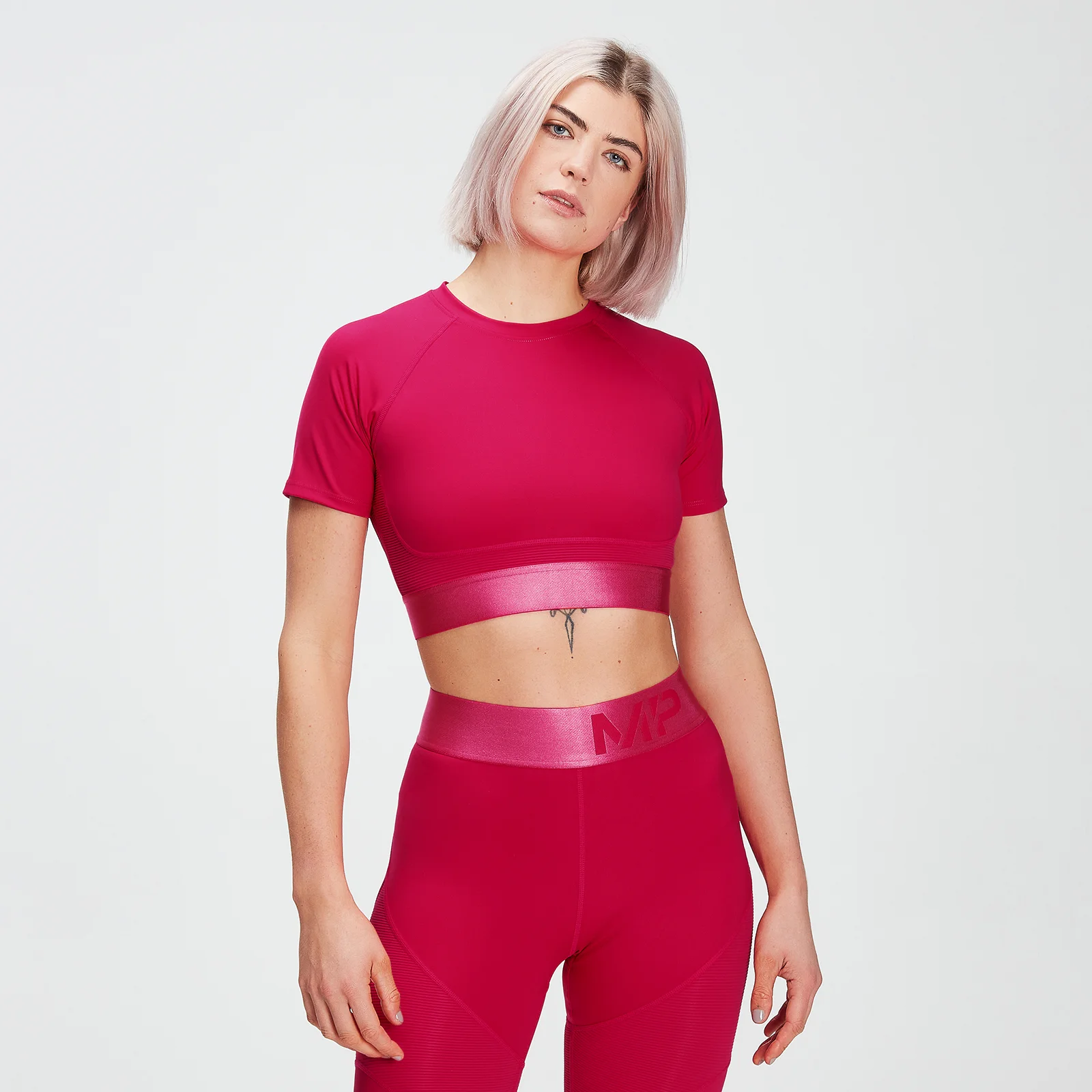 Γυναικείο Crop Τοπ MP Adapt Με Ανάγλυφη Υφή - Virtual Pink - XXS Εικόνα 1