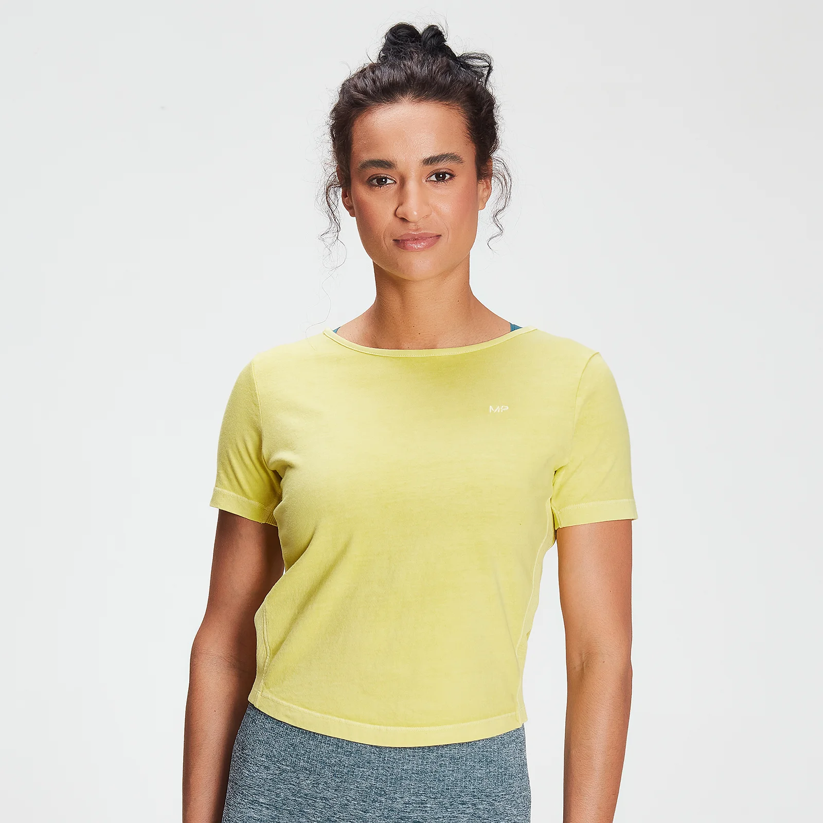 MP Women's Training Washed Tie Back T-shirt - Washed Yellow - XXS Εικόνα 1