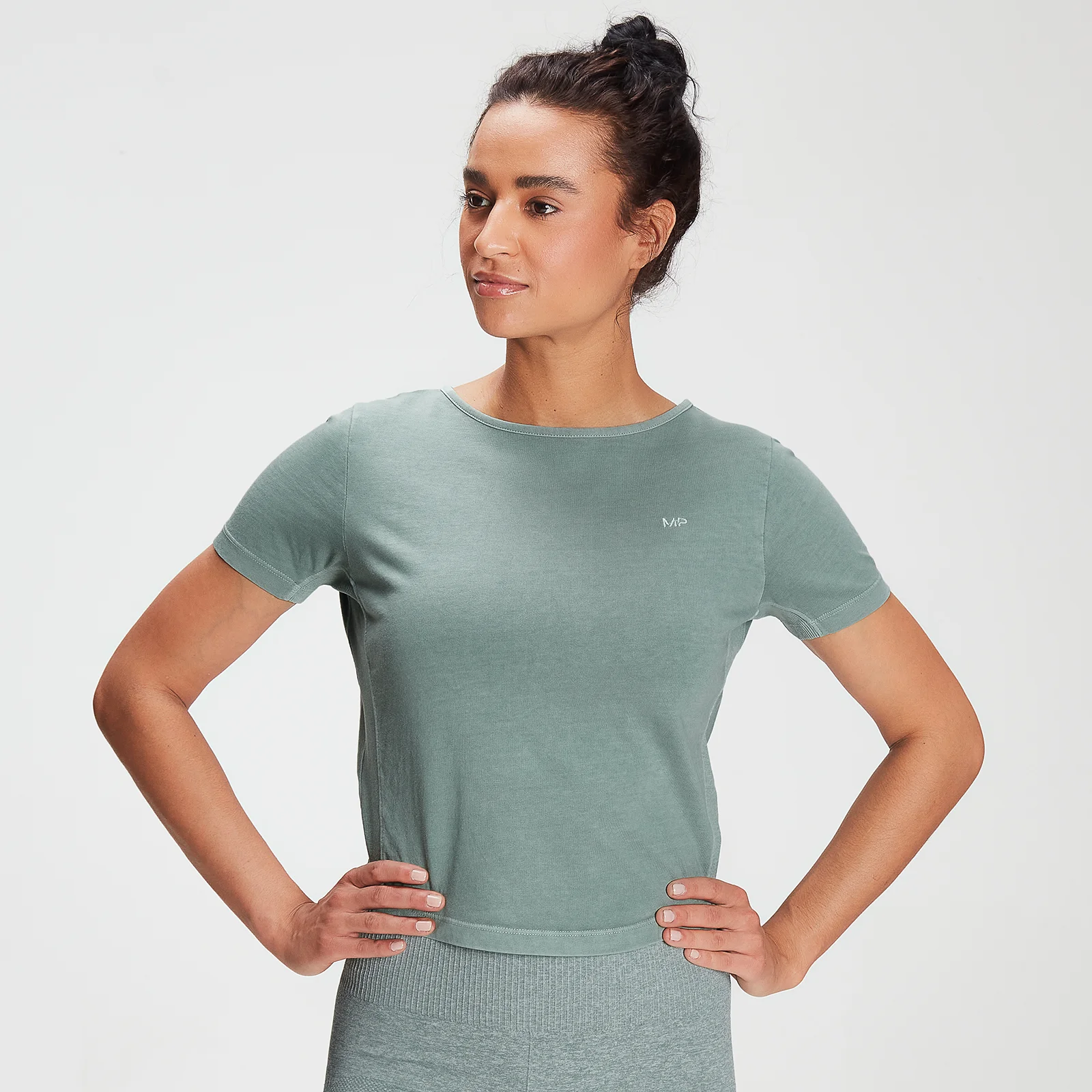 MP Women's Training Washed Tie Back T-shirt - Washed Green - XXS Εικόνα 1