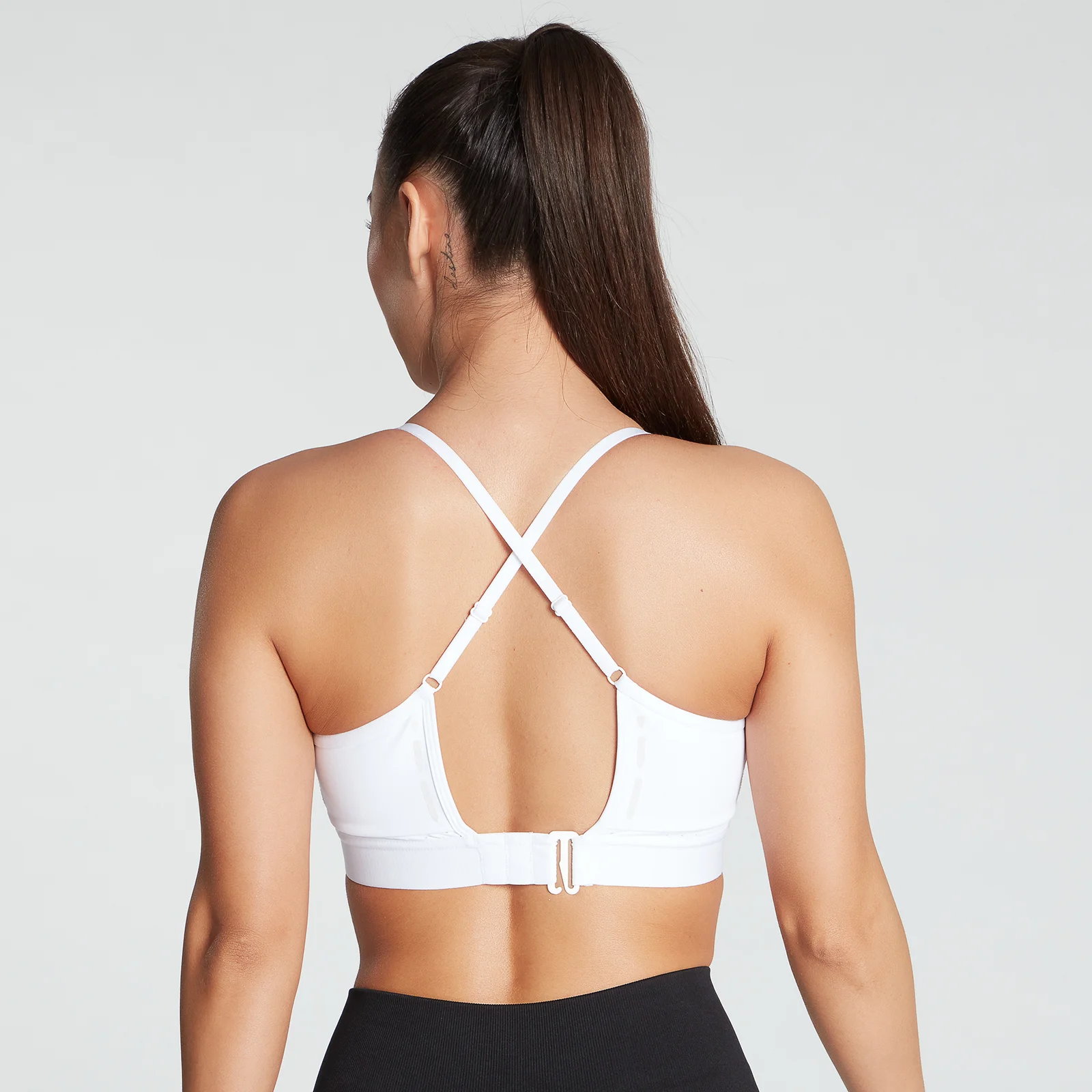 MP Women's Power Ultra Strappy Sports Bra- White - XXS Εικόνα 1