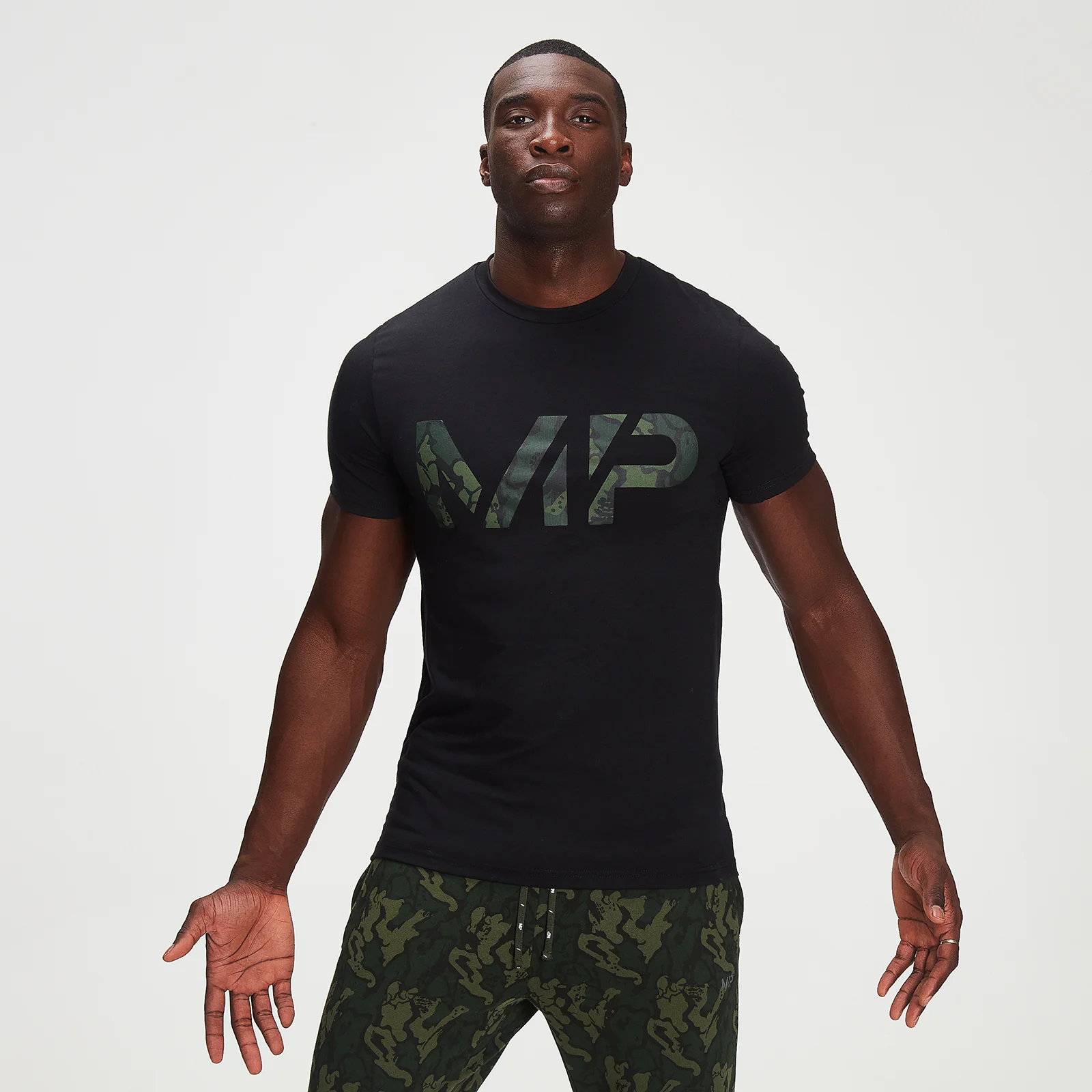 Ανδρικό Μπλουζάκι MP Adapt drirelease® Camo Print - Μαύρο - XXS Εικόνα 1