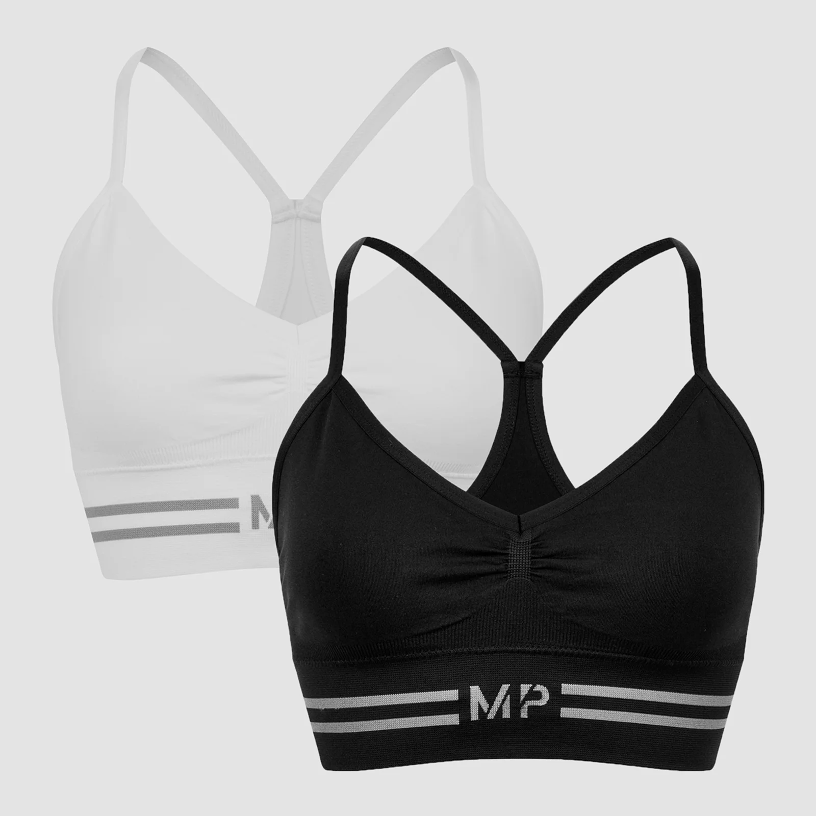MP Women's Seamless Bralette - Black/White (2 Pack) - XXS Εικόνα 1