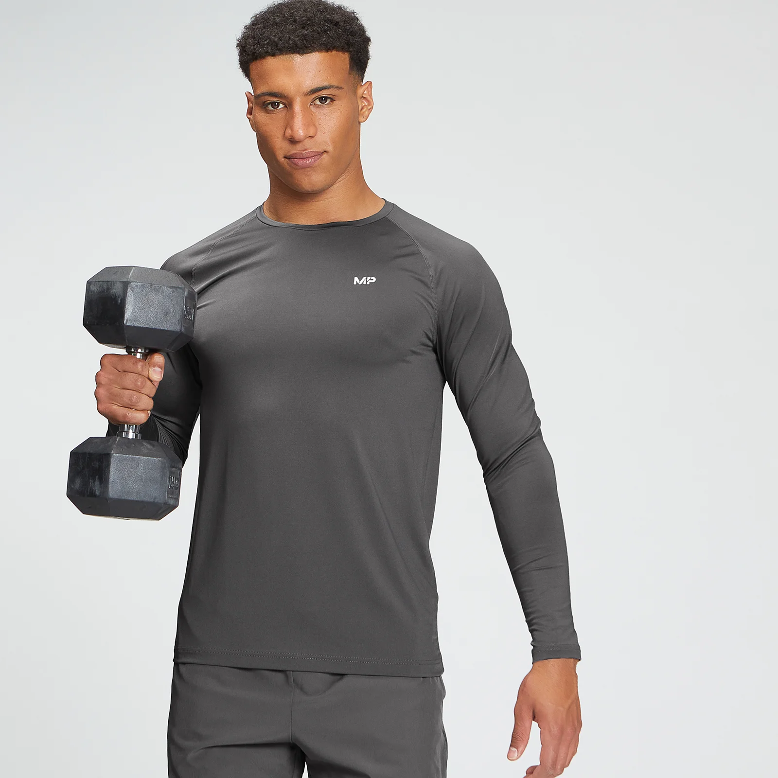 MP Men's Tempo Graphic Long Sleeve Top - Carbon - XXS Εικόνα 1