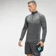 Ανδρικό Τοπ Χωρίς Ραφές MP Essential Με Φερμουάρ 1/4 - Black Marl