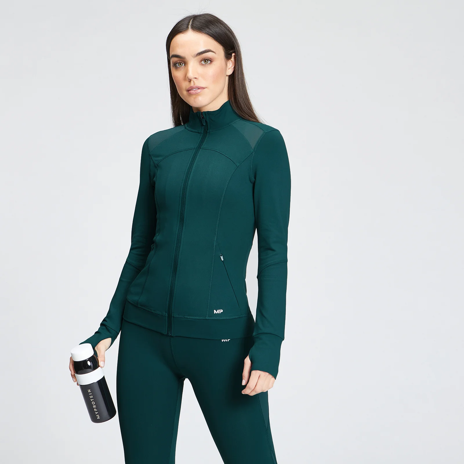 MP Women's Power Mesh Slim Fit Jacket - Deep Teal - XXS Εικόνα 1