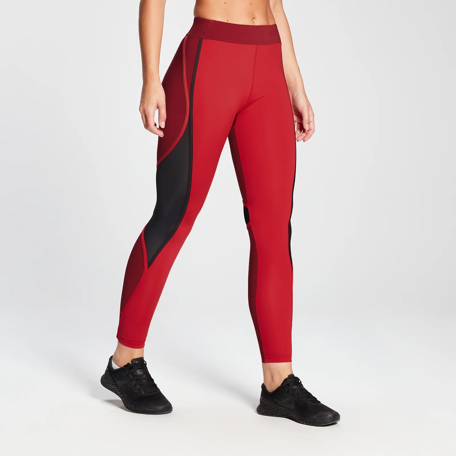 MP Women's Engage Colour Block Leggings - Κίνδυνος/Κρασί - XXS Εικόνα 1