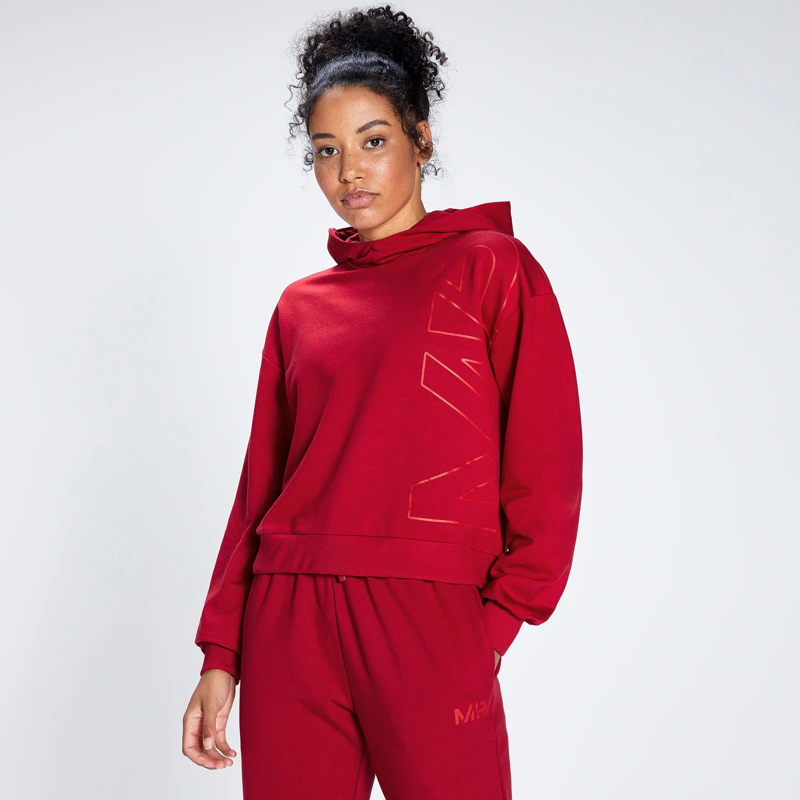 MP Women's Engage Bold Graphic Hoodie - Wine/Danger - XXS Εικόνα 1