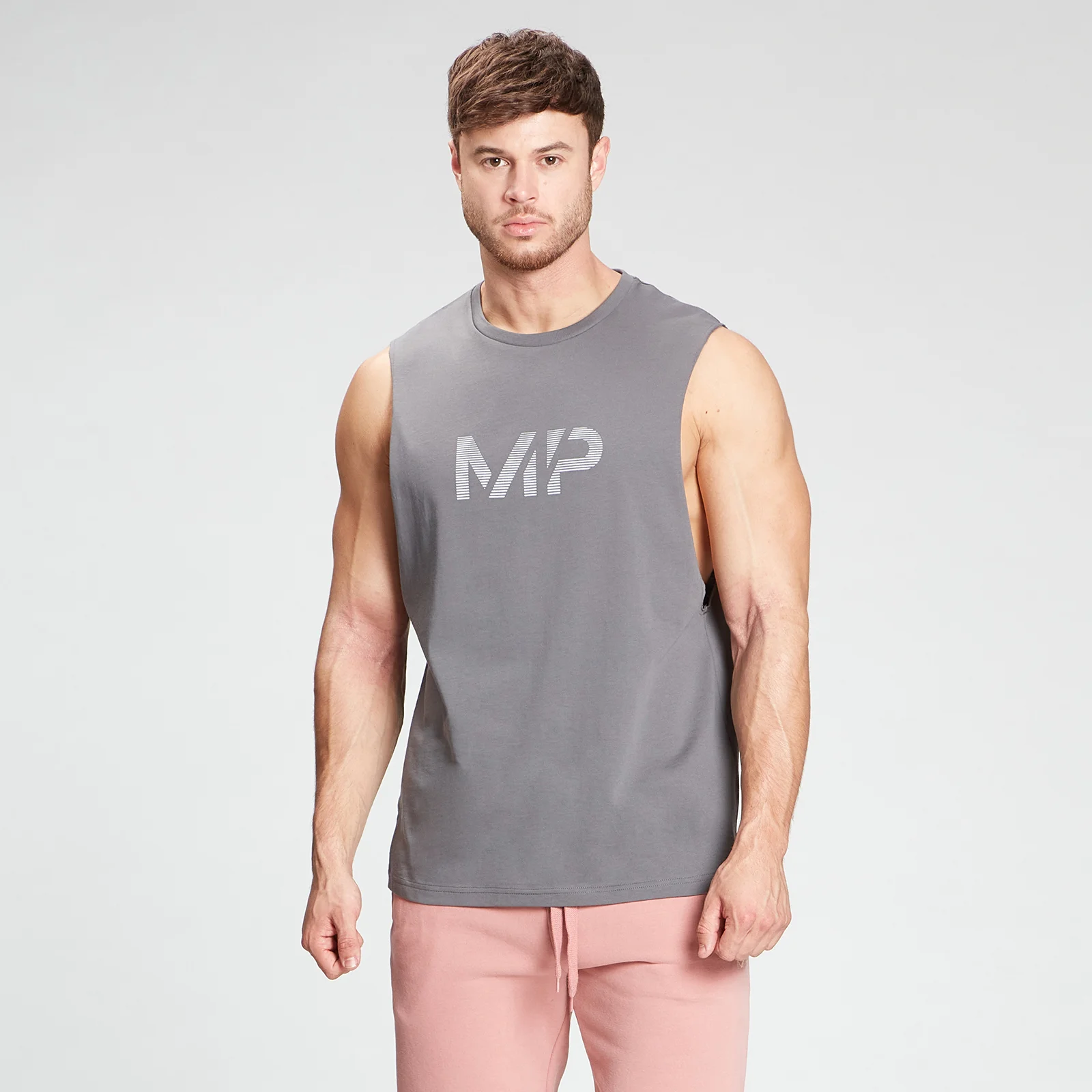 MP Men's Gradient Line Graphic Tank Top - Carbon - XXS Εικόνα 1
