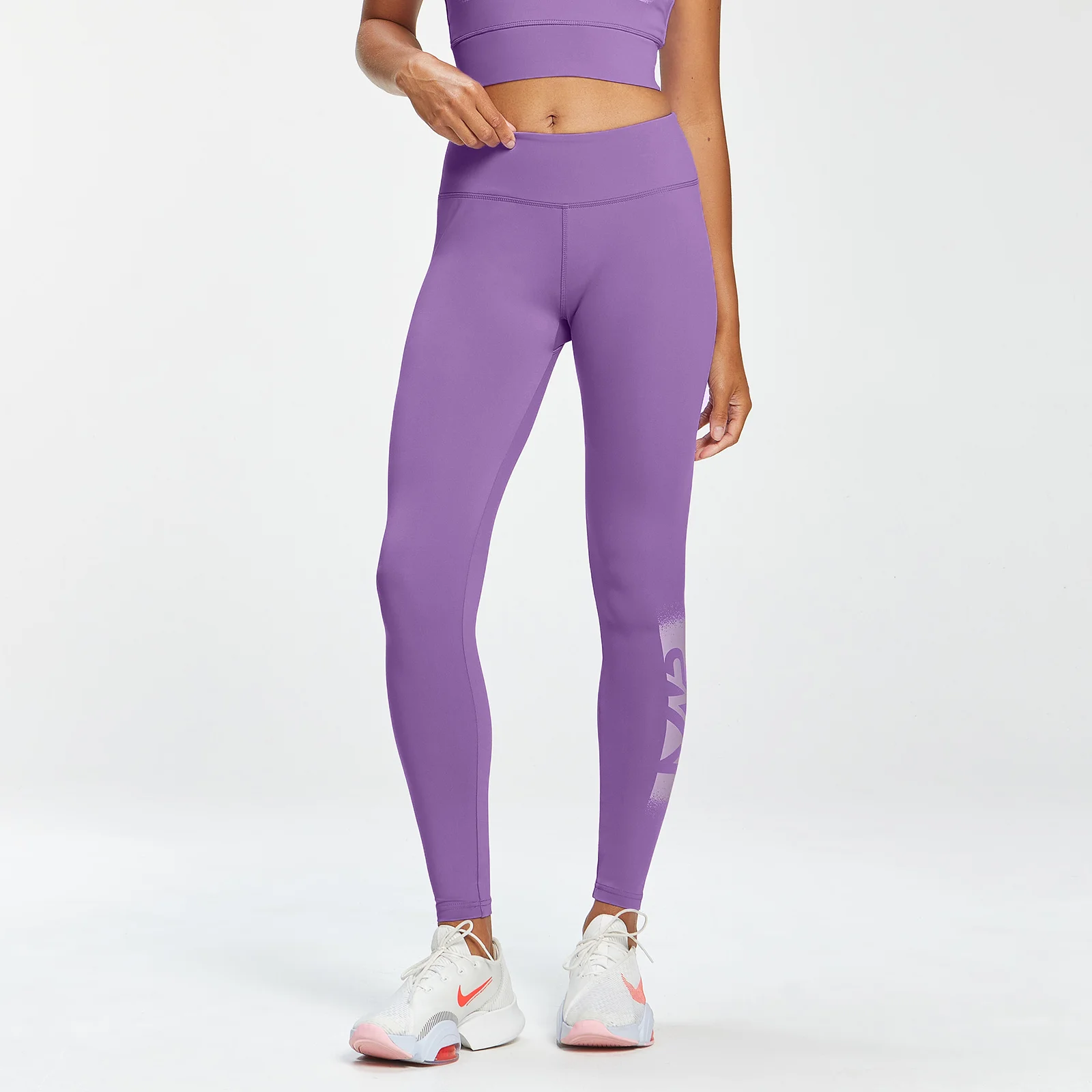 MP Women's Graffiti Graphic Training Leggings - Deep Lilac - XXS Εικόνα 1