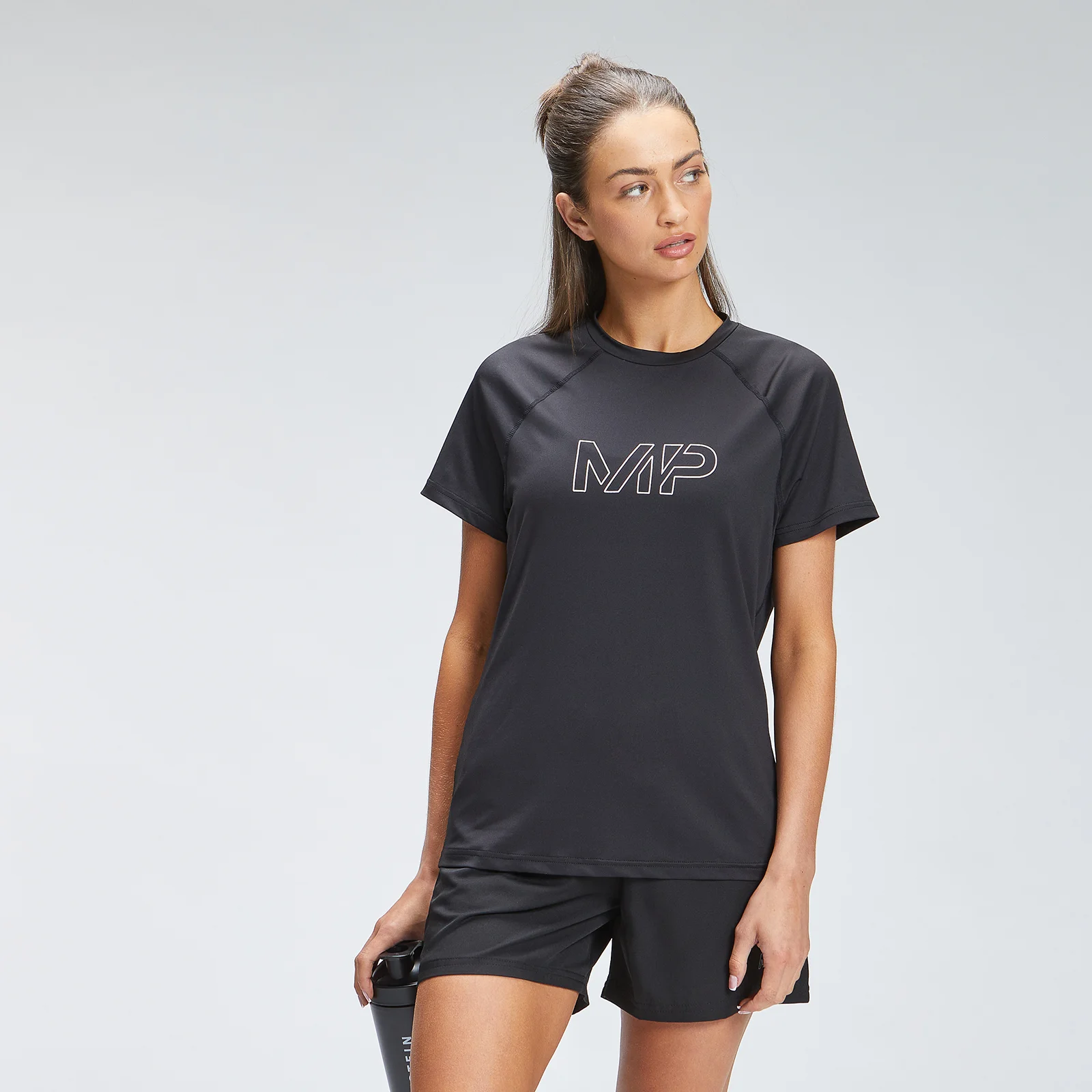 MP Women's Repeat Mark Graphic Training T-Shirt - Black - XXS Εικόνα 1