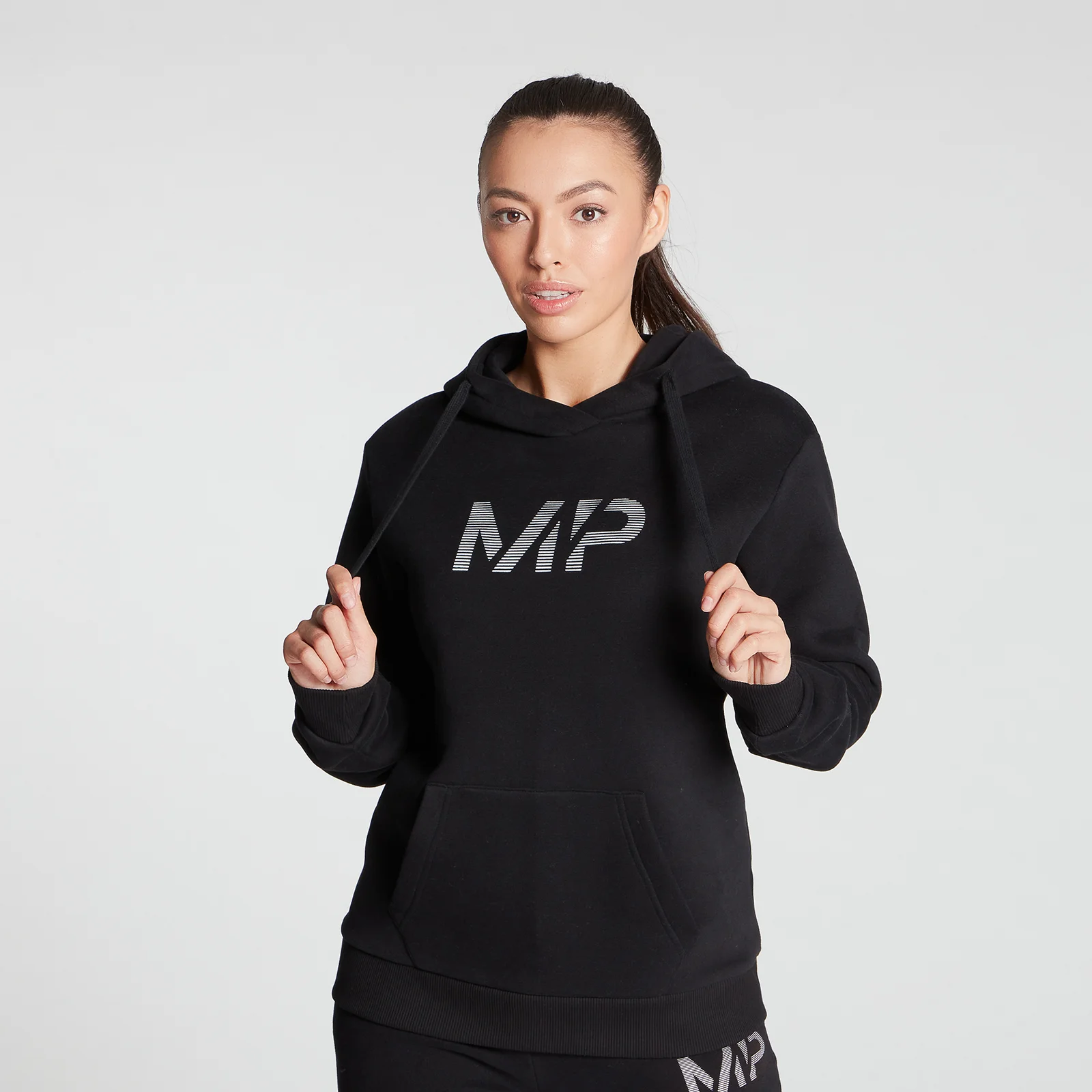 MP Women's Gradient Line Graphic Hoodie - Black - XXS Εικόνα 1