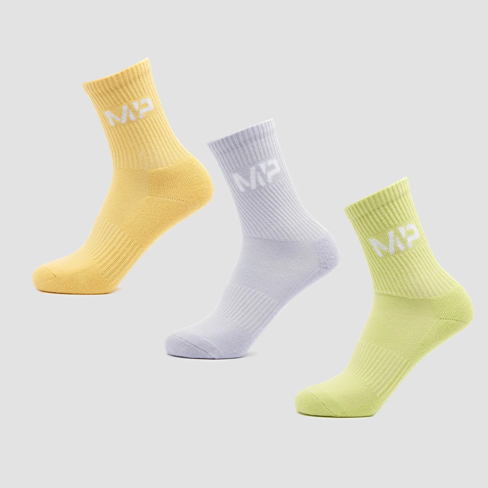 MP Women's Neon Brights Crew Socks (3 Pack) Butterfly/Banana/Lavender - UK 3-6 Εικόνα 1