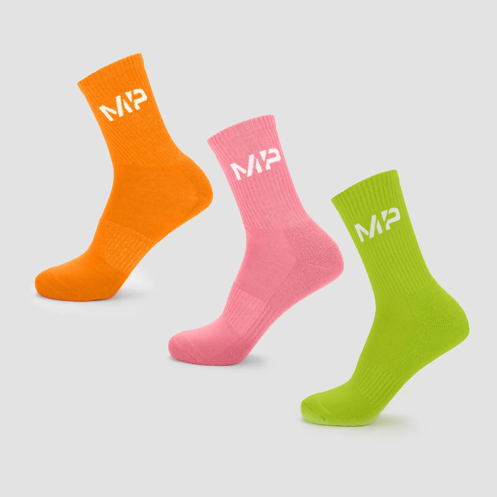 MP Men's Neon Brights Crew Socks (3 Pack) - Orange/Lime/Rose - UK 6-8 Εικόνα 1