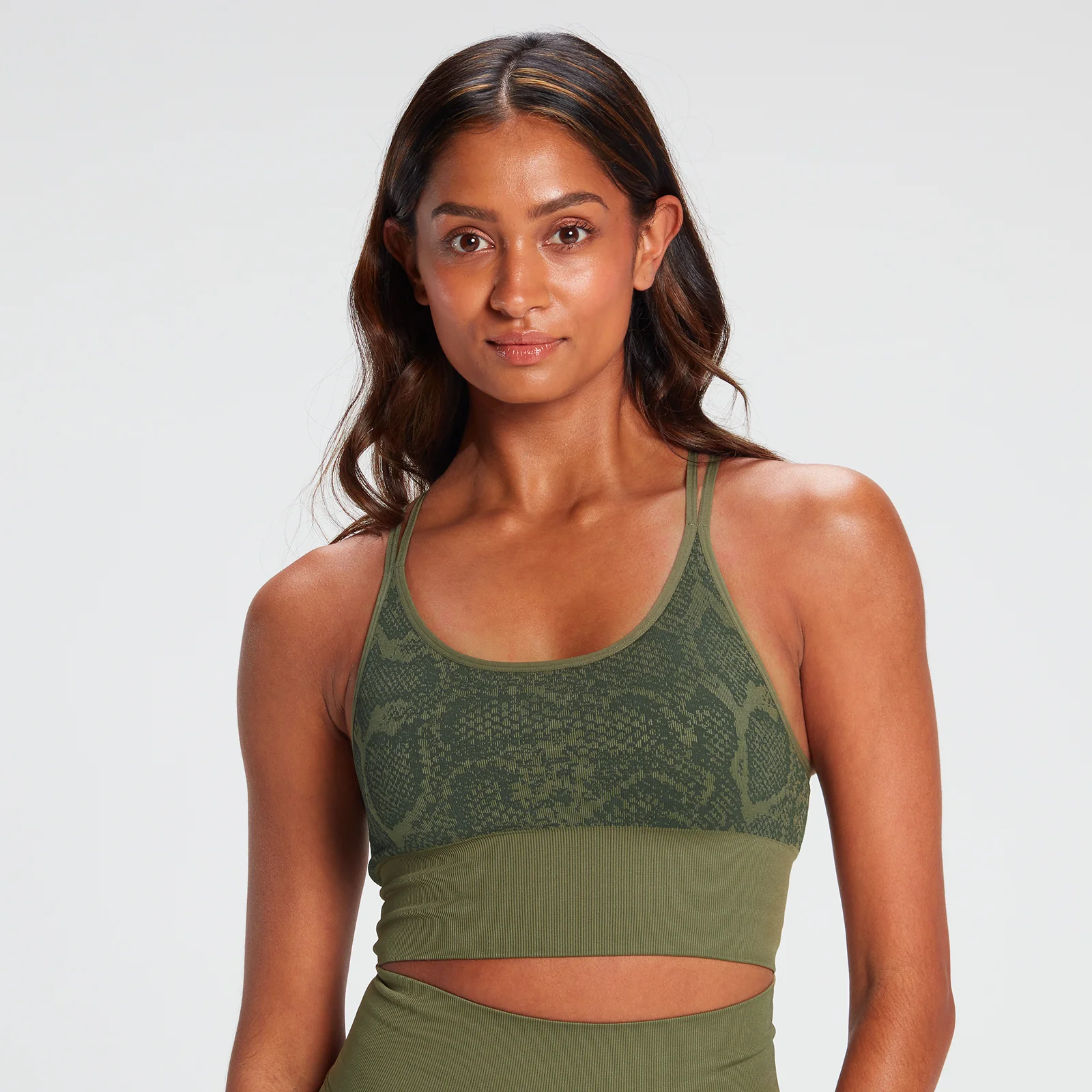 MP Snake Seamless Sports Bra - Green - XS Εικόνα 1