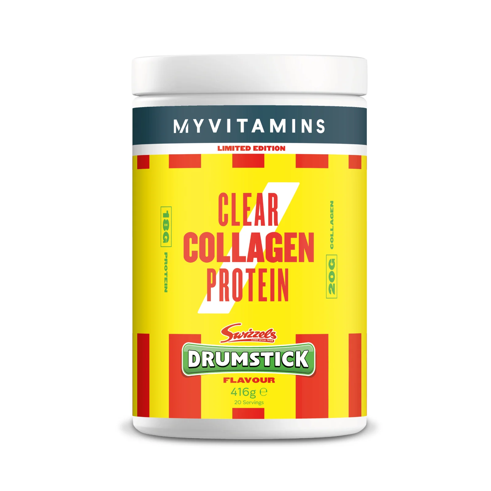 Clear Collagen — Drumstick (Swizzels) - 20servings - Refresher Εικόνα 1