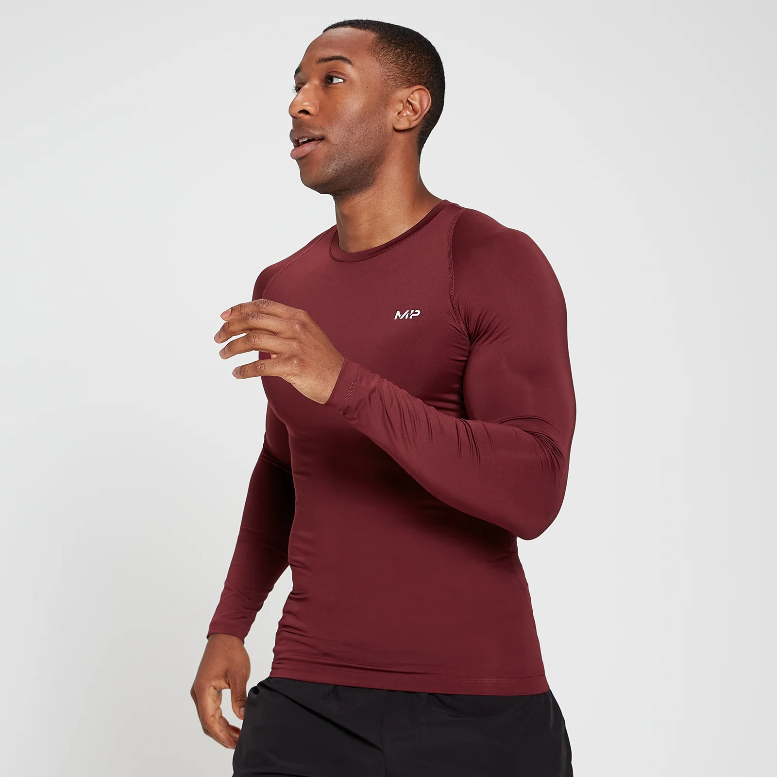 Ανδρικό μακρυμάνικο μπλουζάκι MP Base Layer - Merlot - XXS Εικόνα 1