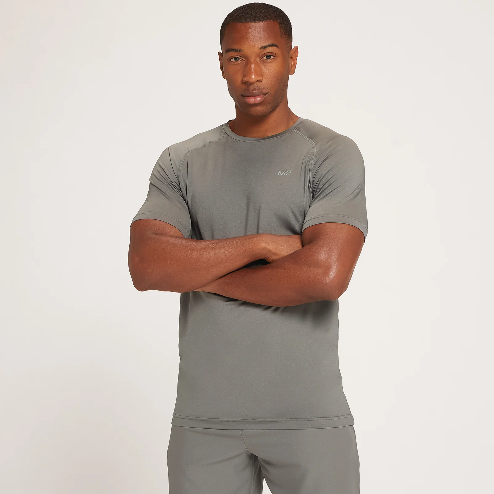 Ανδρικό Κοντομάνικο Μπλουζάκι Προπόνησης MP Repeat Graphic - Carbon - XXS Εικόνα 1