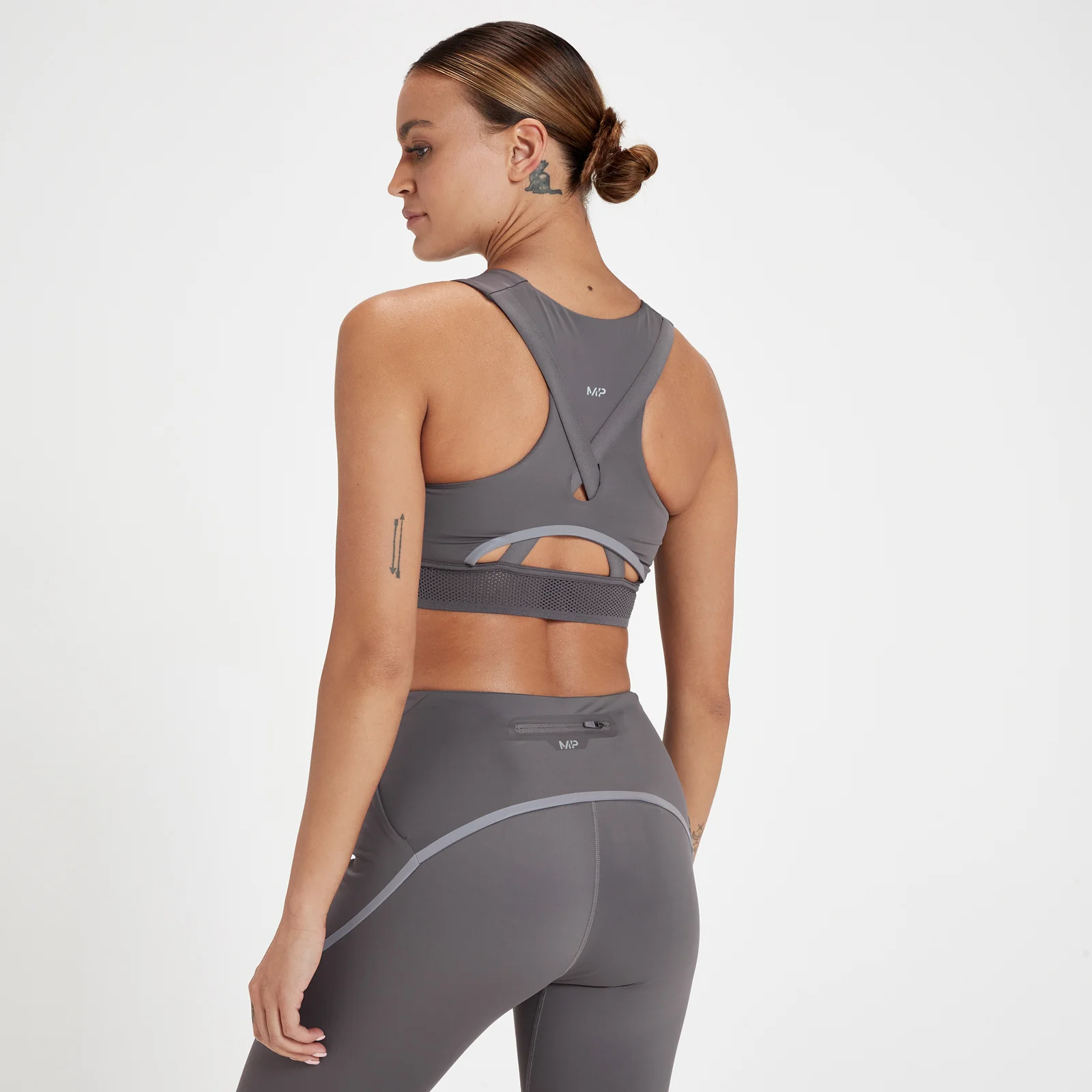 Γυναικείο Αθλητικό Σουτιέν MP Velocity Ultra Reflective - Pebble Grey - XXS Εικόνα 1
