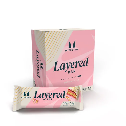 Πρωτεϊνική Μπάρα 6 Στρώσεων - 6 x 60g - Vanilla Birthday Cake