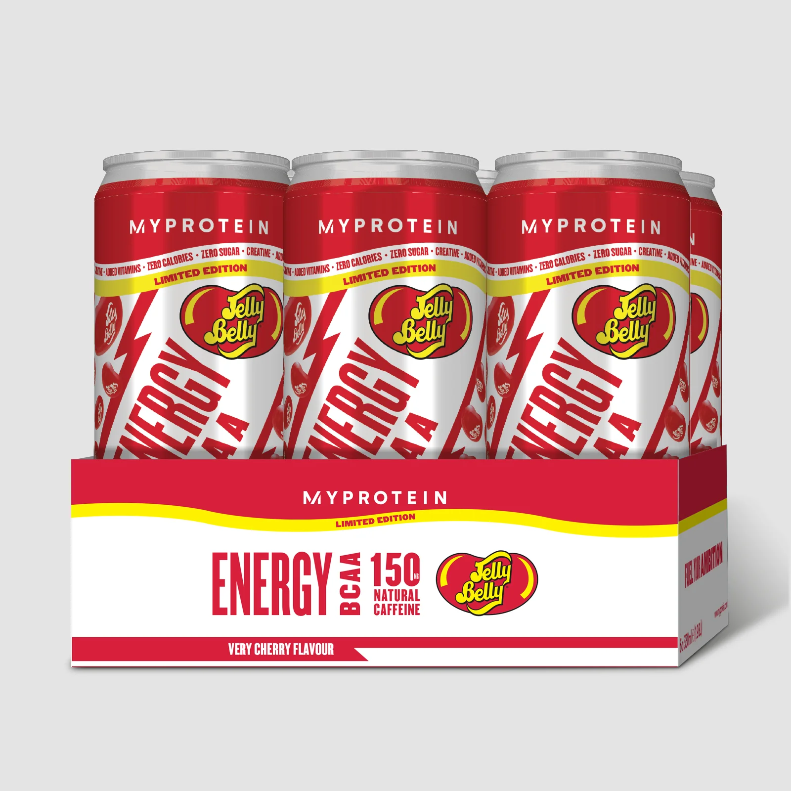 BCAA Energy Drink – Jelly Belly® - 6 x 330ml - Very Cherry Εικόνα 1