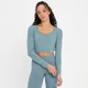 MP Women's Power Open Back Crop Top - Ocean Blue