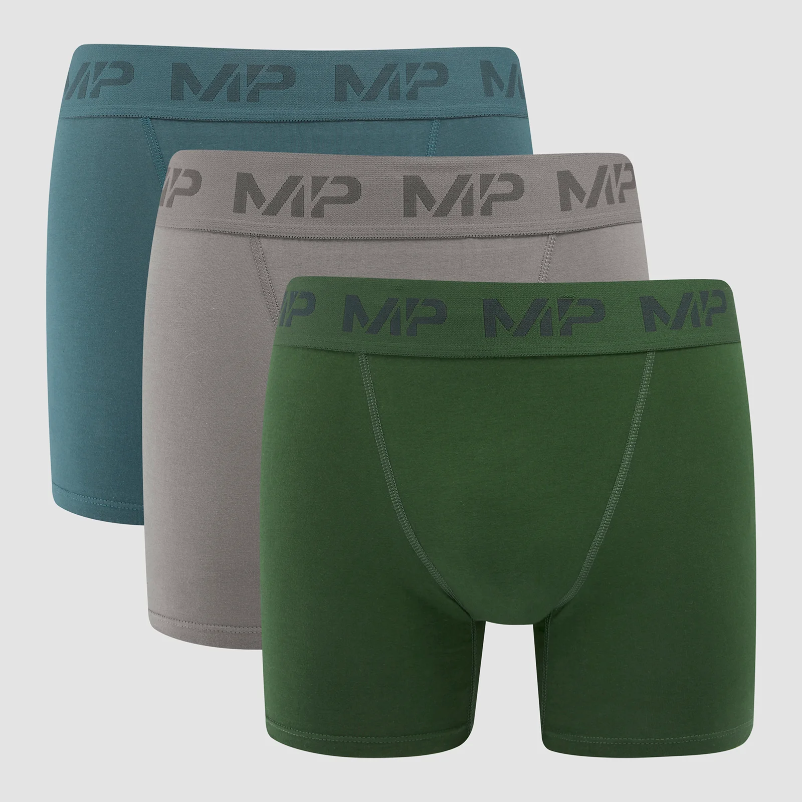 MP Men's Boxers (3 Pack) Carbon/Smoke Blue/Dark Green - XXS Εικόνα 1
