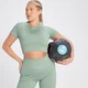 Γυναικείο Crop Top MP Tempo Rib Seamless - Sage Grey
