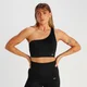 Γυναικείο Ασύμμετρο Σουτιέν MP Tempo Rib Seamless - Μαύρο