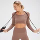 Μακρυμάνικο Crop Top MP x Tatiana Χωρίς Ραφές - Hazelnut