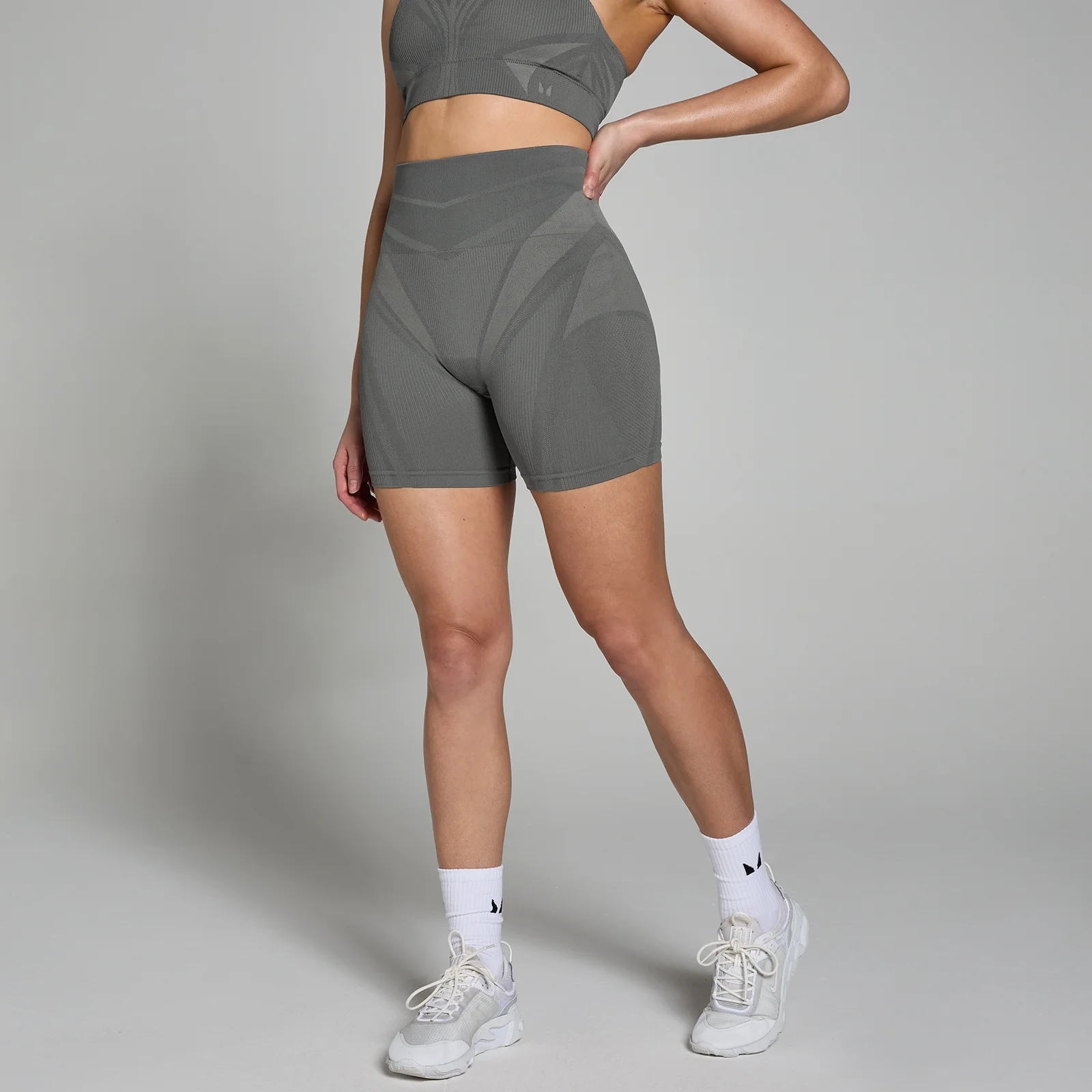 Γυναικείο booty σορτς MP Tempo Ultra Geometric χωρίς ραφές - Carbon - XS Εικόνα 1