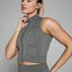 Γυναικείο Tank Top Με Φερμουάρ MP Tempo Ultra Geometric χωρίς ραφές - Carbon