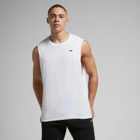 Ανδρικό Tank Top Με Μεγάλο Άνοιγμα στις Μασχάλες MP Rest Day - Λευκό
