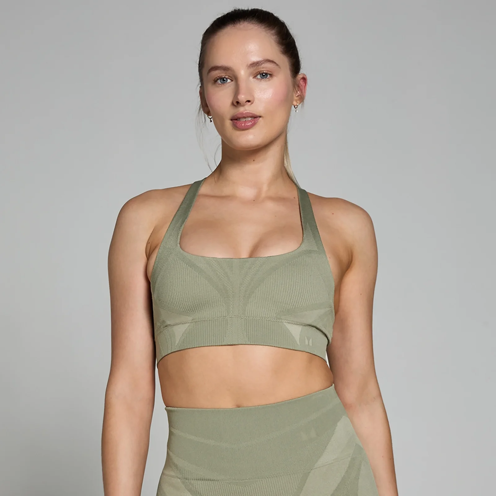 Γυναικείο αθλητικό σουτιέν MP Tempo Ultra Geometric χωρίς ραφές - Brindle - XS Εικόνα 1