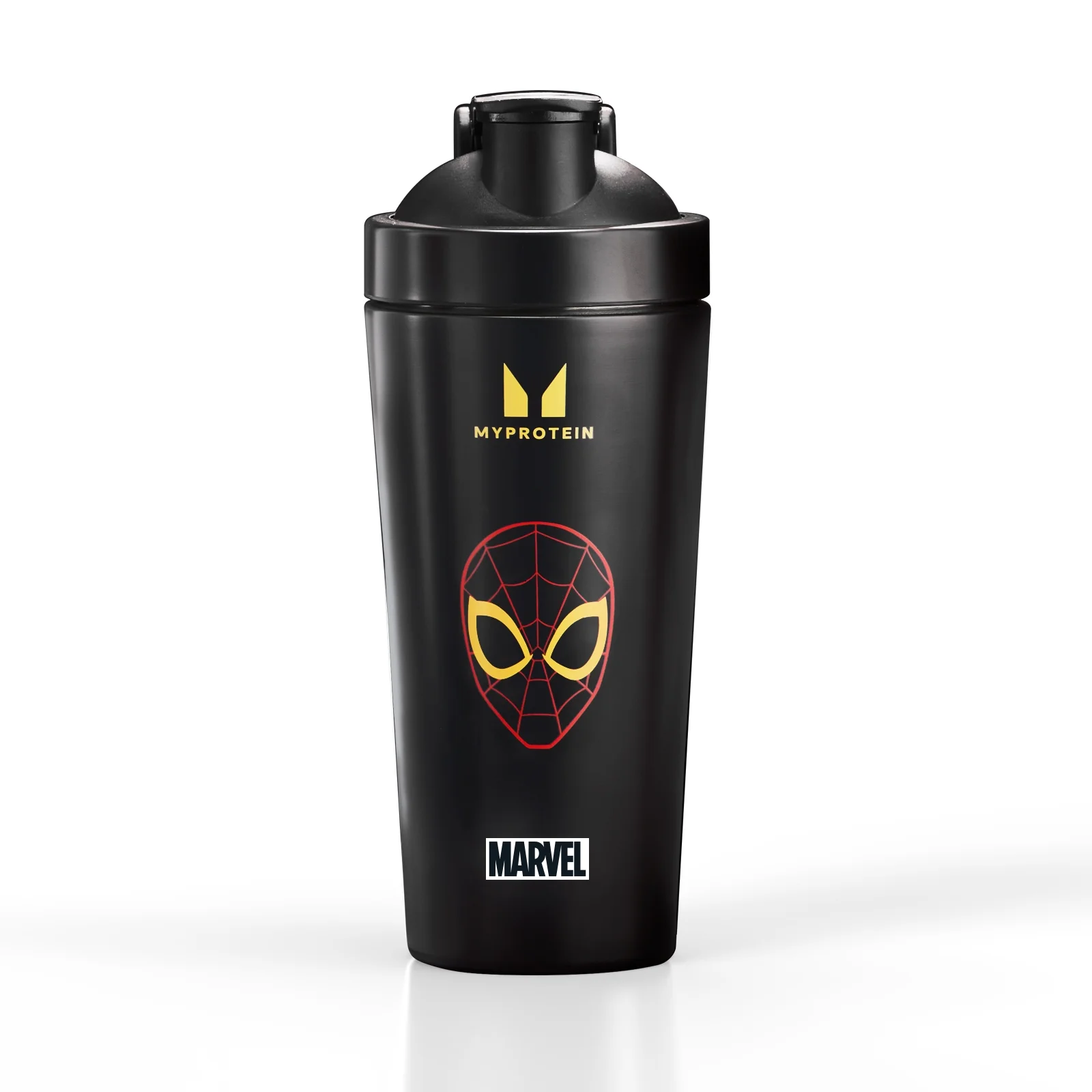 Ανακυκλωμένο Μεταλλικό Σέικερ Myprotein Spiderman - Μαύρο Εικόνα 1