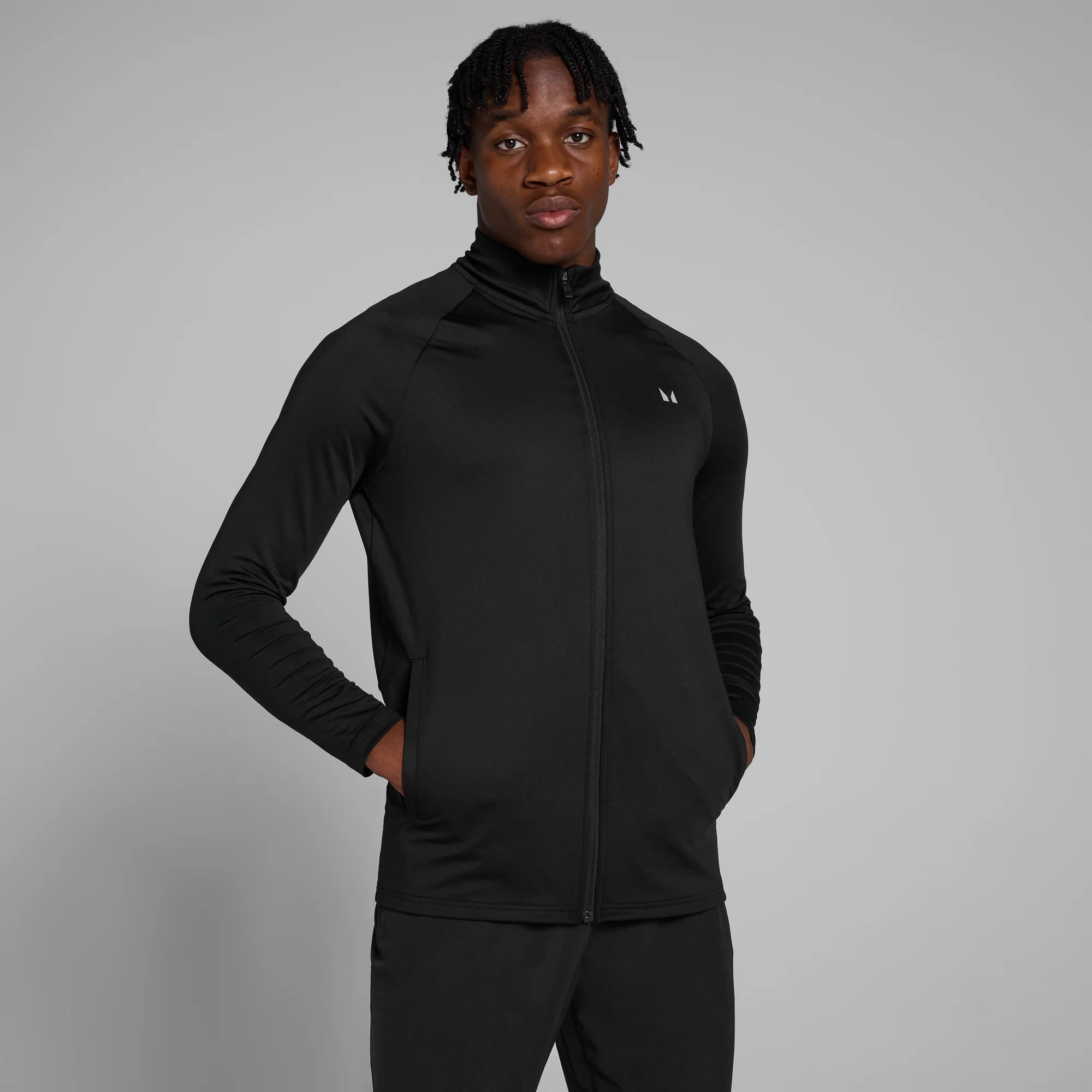 Ανδρικό Track Top Προπόνησης MP Με Φερμουάρ - Μαύρο - S Εικόνα 1