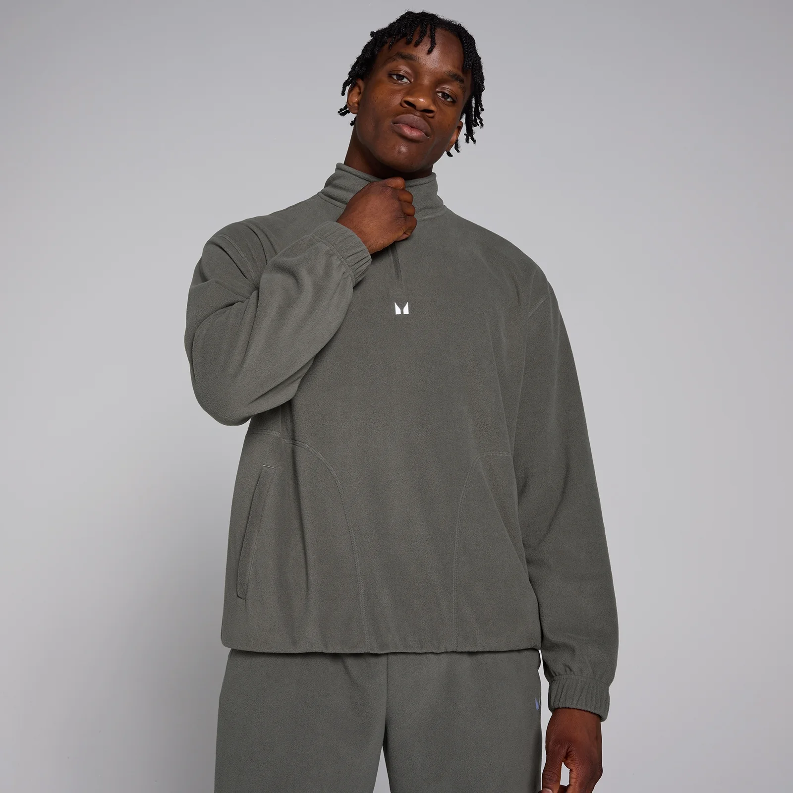 Ανδρικό Πουλόβερ Fleece MP Με Φερμουάρ 1/4 - Gun Metal - XS Εικόνα 1