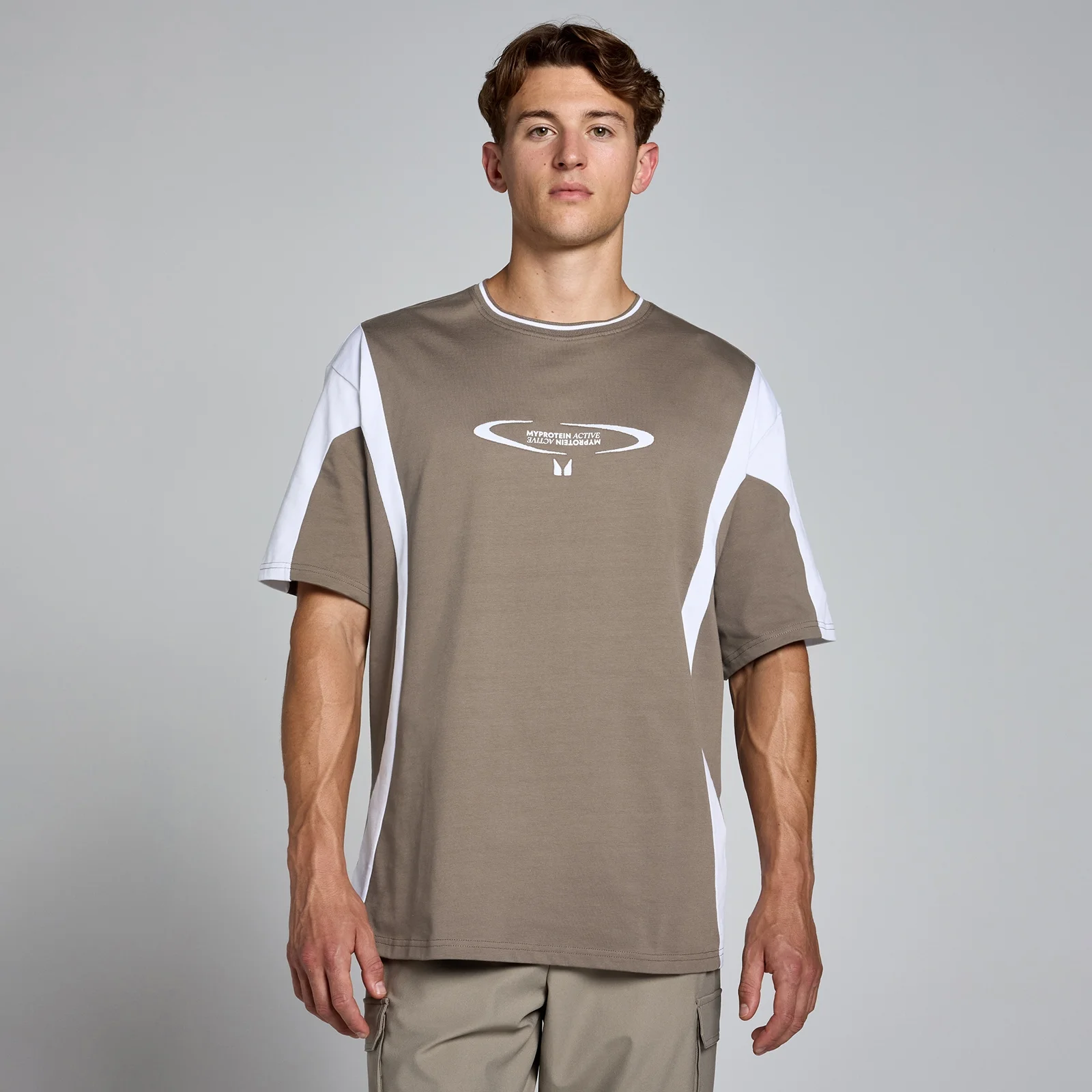 Ανδρικό Oversized Μπλουζάκι MP Tempo Contrast Retro - Espresso - XXL - XXXL Εικόνα 1