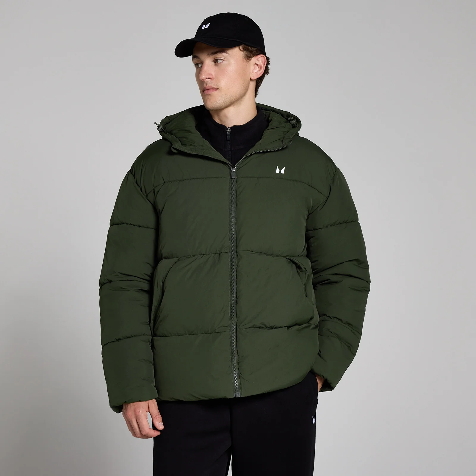 Ανδρικό Κοντό Φουσκωτό Μπουφάν MP - Forest Green - S Εικόνα 1