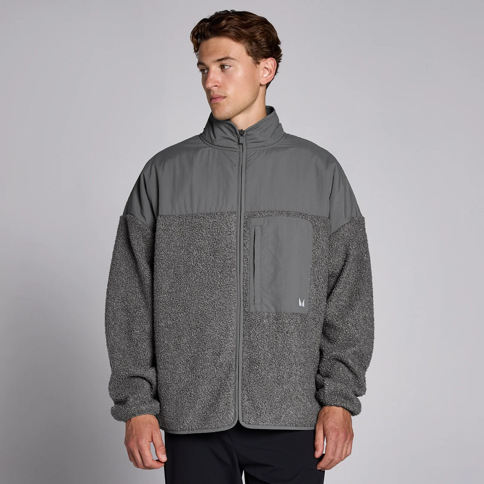 Ανδρικό Πουλόβερ Fleece MP Lifestyle Hybrid - Moss Grey - XXL Εικόνα 1