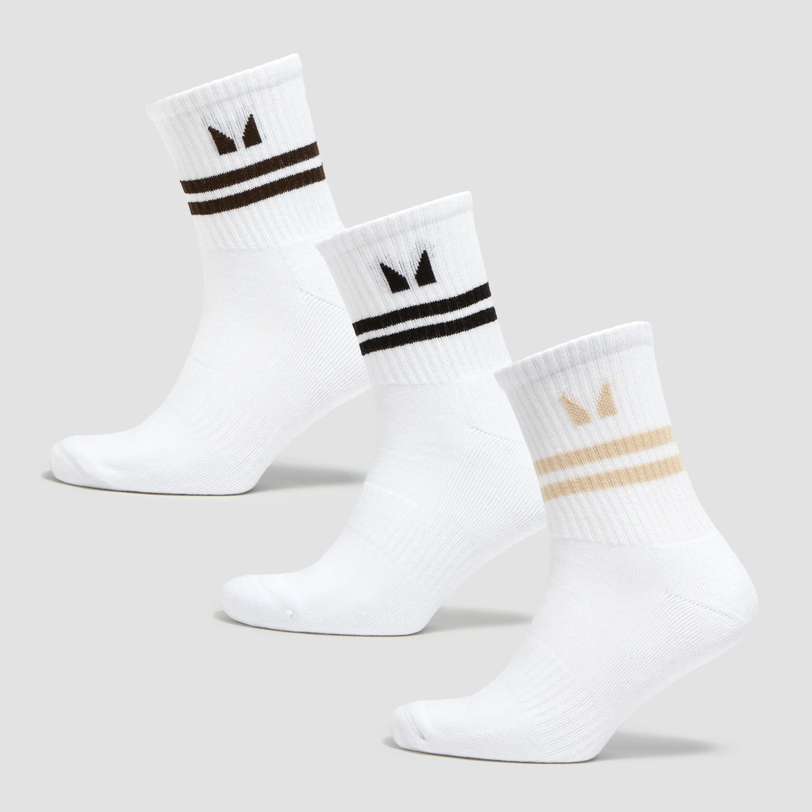 MP Tatiana 3pk Crew Socks - White/Coffee - UK 6-8 Εικόνα 1