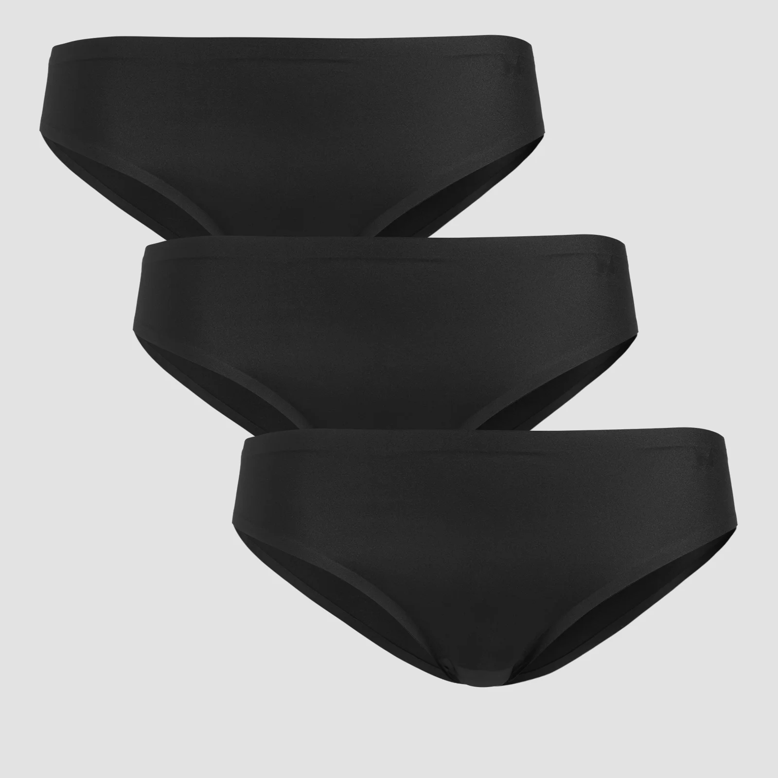 MP Women's Mid Rise No VPL Bikini Brief (3 Pack) - Black - XS Εικόνα 1