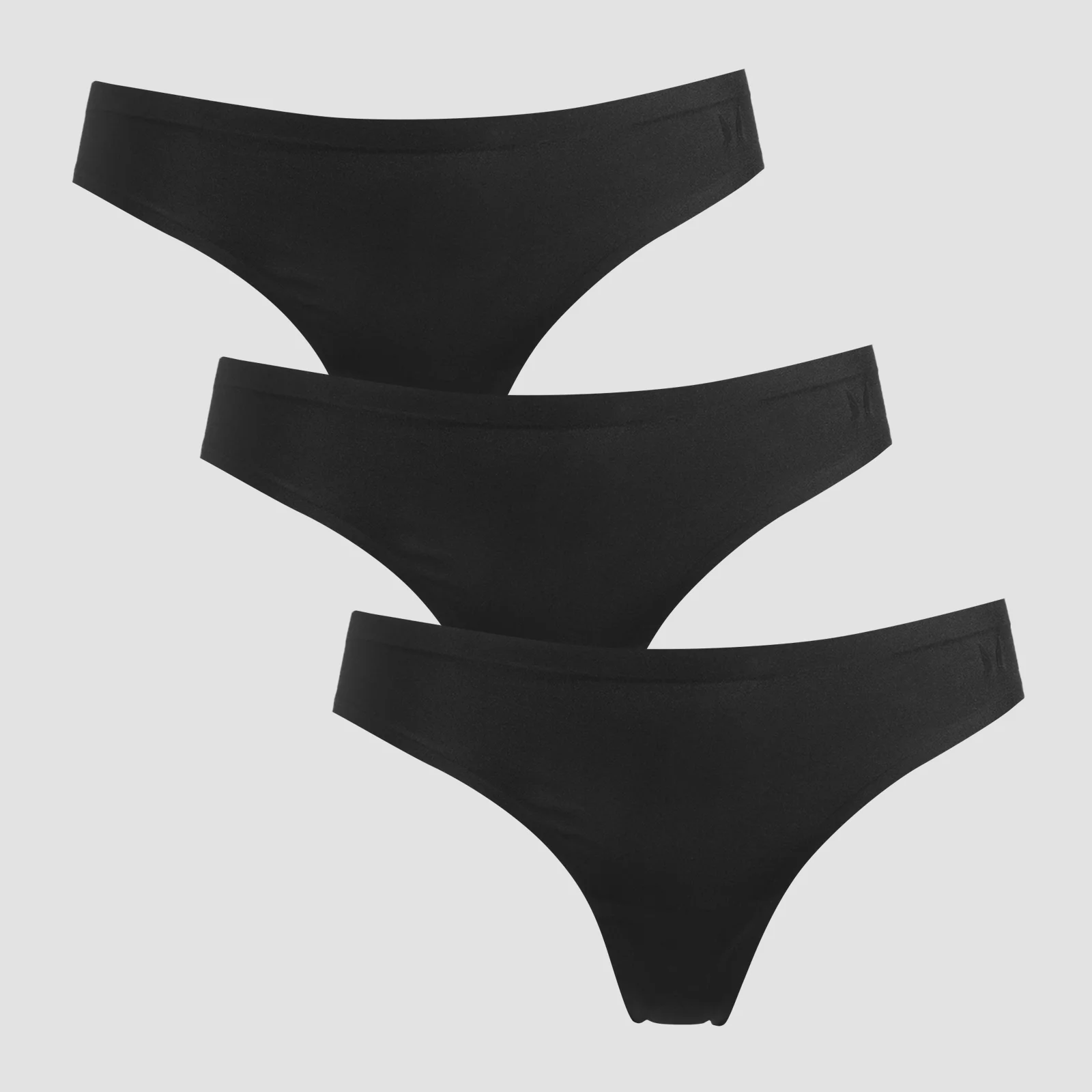 MP Women's Mid Rise No VPL Thong (3 Pack) - Black - S Εικόνα 1