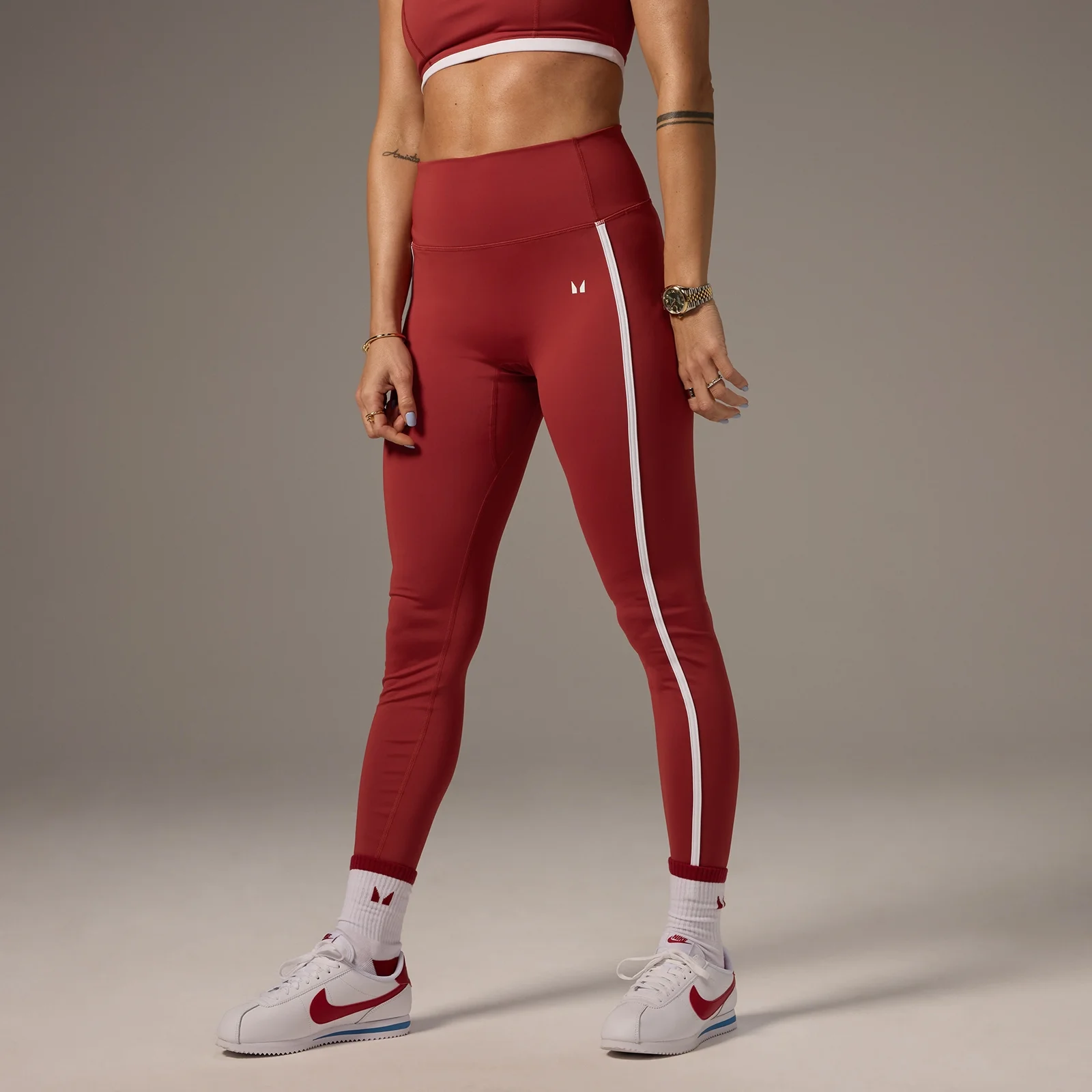 Κολάν MP X Tatiana Με Ρίγες Σε Αντίθεση - Washed Rust - XS Εικόνα 1