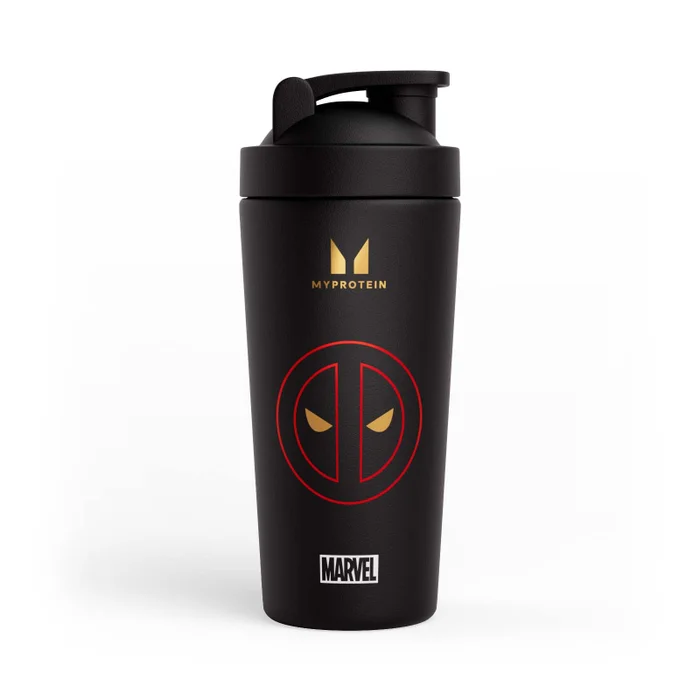 Myprotein Deadpool Metal Shaker - Black